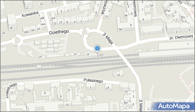 Zabrze, Goethego Johanna, 1, mapa Zabrza