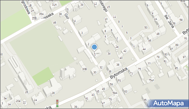 Zabrze, Goły Feliksa, 1, mapa Zabrza