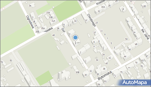 Zabrze, Goły Feliksa, 3, mapa Zabrza