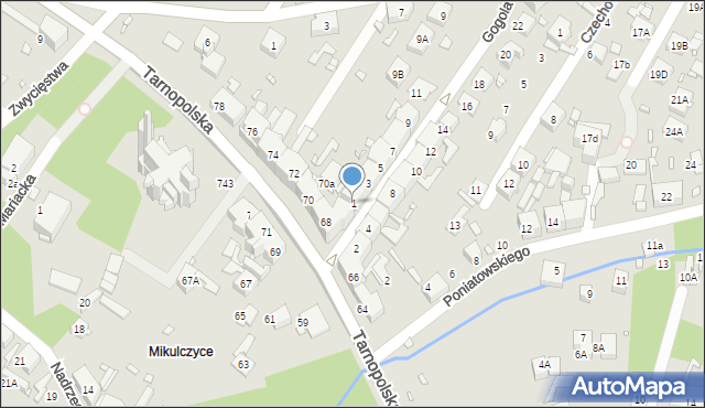 Zabrze, Gogola Mikołaja, 1, mapa Zabrza