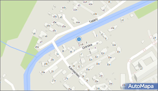 Zakopane, Górska, 1, mapa Zakopanego