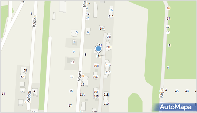 Zakręt, Górna, 19I, mapa Zakręt