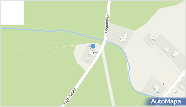 Zakrzewice, Gogolewska, 1, mapa Zakrzewice