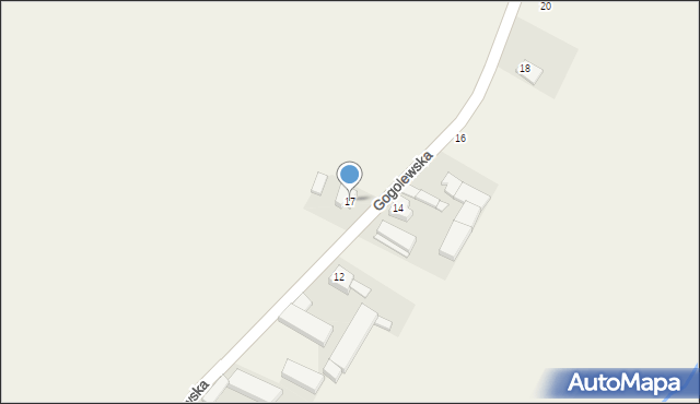 Zakrzewice, Gogolewska, 17, mapa Zakrzewice