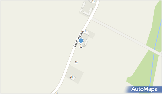 Zakrzewice, Gogolewska, 22, mapa Zakrzewice