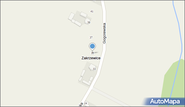 Zakrzewice, Gogolewska, 35, mapa Zakrzewice