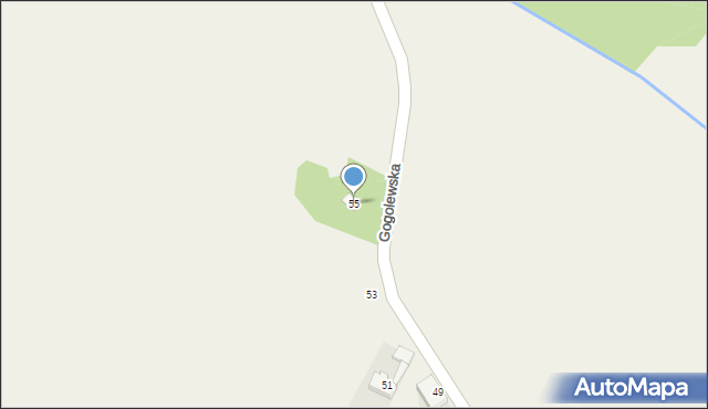 Zakrzewice, Gogolewska, 55, mapa Zakrzewice