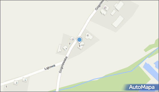 Zakrzewice, Gogolewska, 6, mapa Zakrzewice