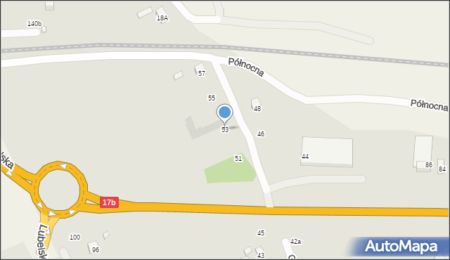 Zamość, Górna, 53, mapa Zamościa