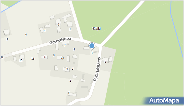 Żarki, Gospodarcza, 1, mapa Żarki