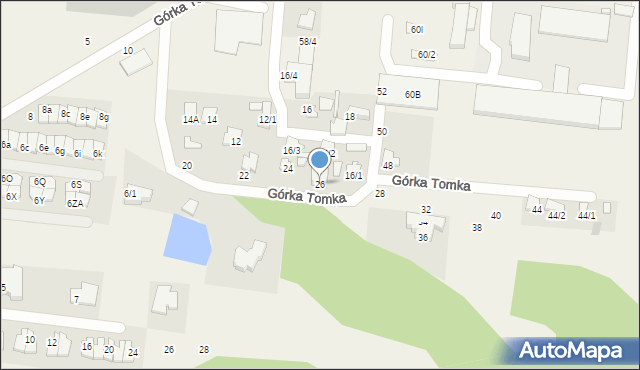 Zaścianki, Górka Tomka, 26, mapa Zaścianki