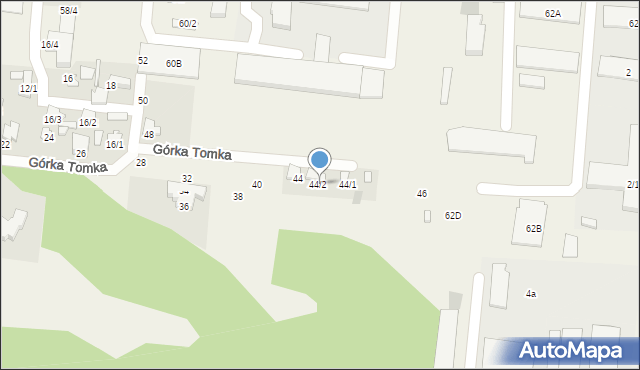 Zaścianki, Górka Tomka, 44/2, mapa Zaścianki