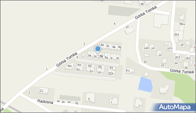 Zaścianki, Górka Tomka, 6d, mapa Zaścianki