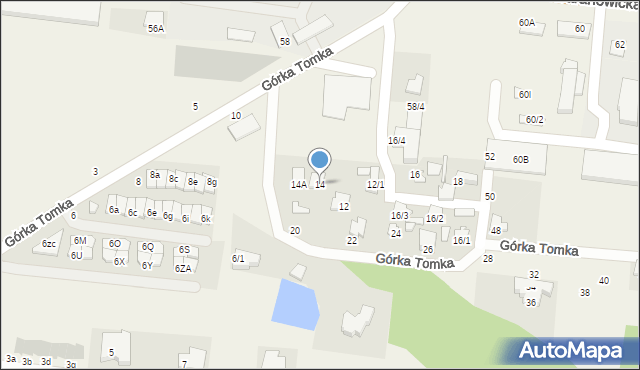 Zaścianki, Górka Tomka, 14, mapa Zaścianki