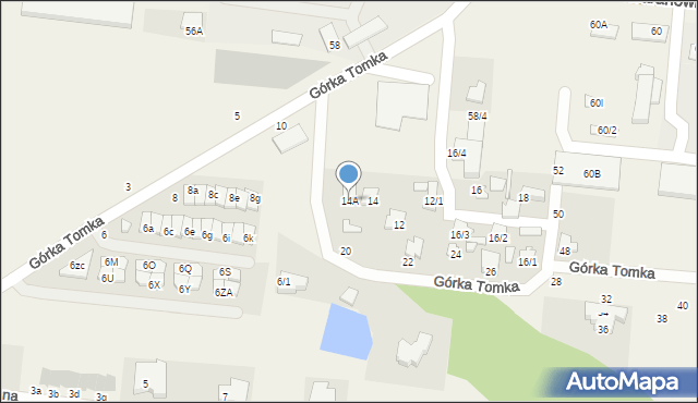 Zaścianki, Górka Tomka, 14A, mapa Zaścianki