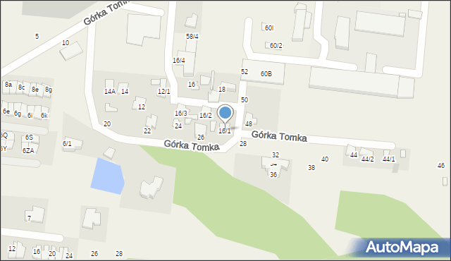 Zaścianki, Górka Tomka, 16/1, mapa Zaścianki
