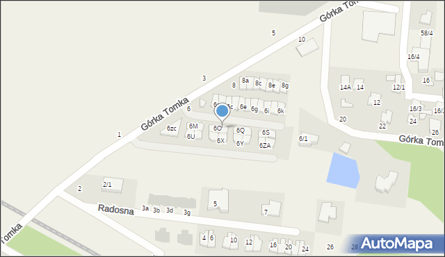 Zaścianki, Górka Tomka, 6P, mapa Zaścianki