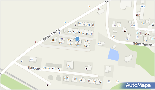 Zaścianki, Górka Tomka, 6Y, mapa Zaścianki