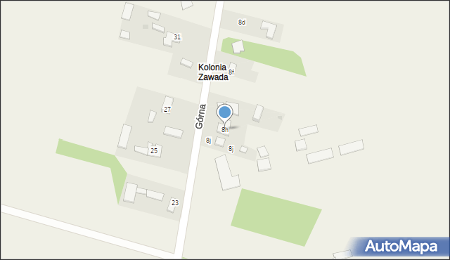 Zawada, Górna, 8h, mapa Zawada