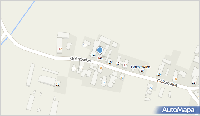 Zawada, Golczowice, 14a, mapa Zawada
