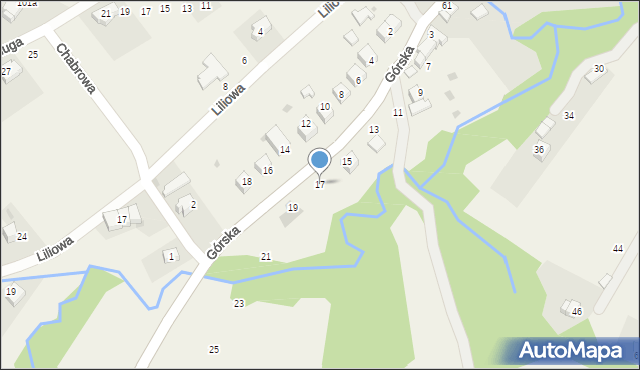 Zawadka, Górska, 17, mapa Zawadka