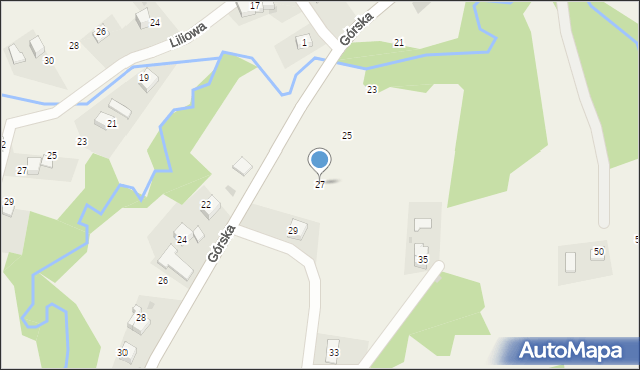 Zawadka, Górska, 27, mapa Zawadka