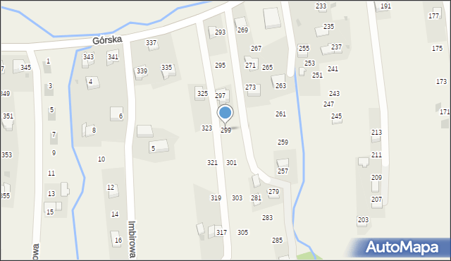 Zawadka, Górska, 299, mapa Zawadka