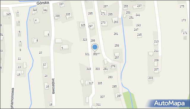 Zawadka, Górska, 301, mapa Zawadka