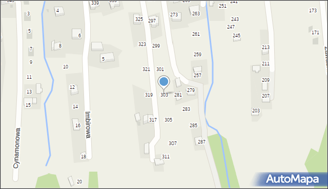 Zawadka, Górska, 303, mapa Zawadka