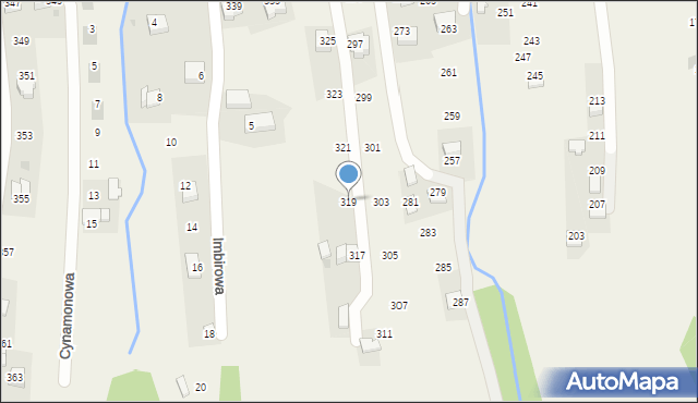 Zawadka, Górska, 319, mapa Zawadka
