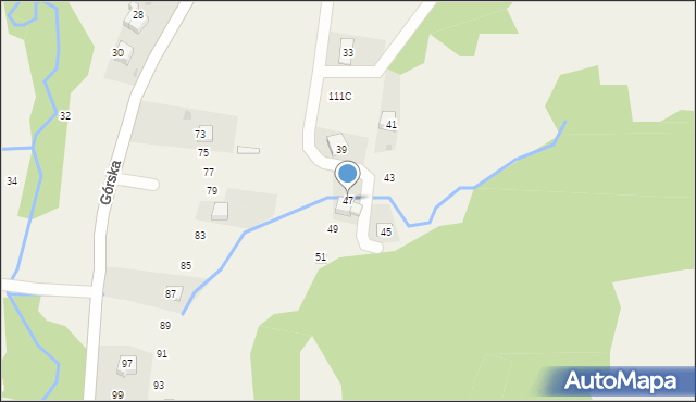 Zawadka, Górska, 47, mapa Zawadka