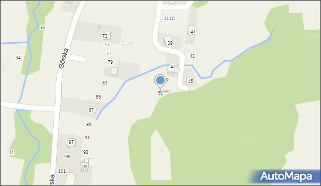 Zawadka, Górska, 51, mapa Zawadka