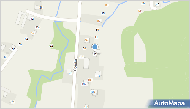 Zawadka, Górska, 95, mapa Zawadka
