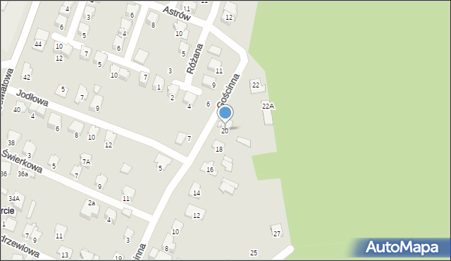 Zawiercie, Gościnna, 20, mapa Zawiercie