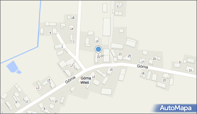 Zborowskie, Górna, 21, mapa Zborowskie