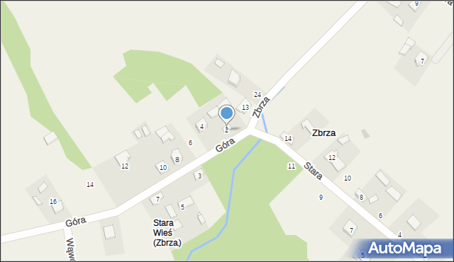Zbrza, Góra, 2, mapa Zbrza