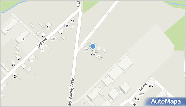 Zdzieszowice, Góry Świętej Anny, 20a, mapa Zdzieszowice