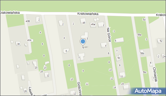Żelechów, Gościnna, 5, mapa Żelechów