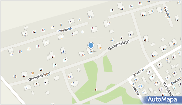 Żerków, Gorzeńskiego Zbigniewa, mjr., 10, mapa Żerków