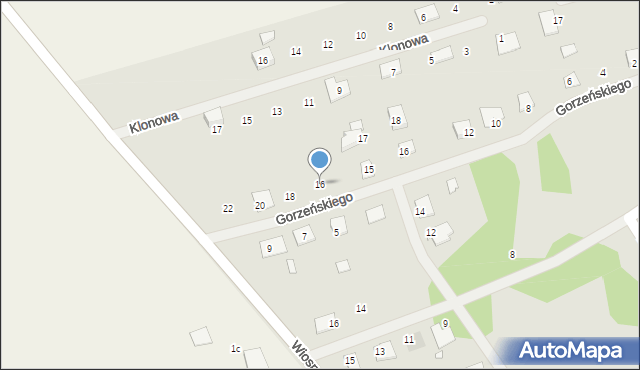 Żerków, Gorzeńskiego Zbigniewa, mjr., 16, mapa Żerków