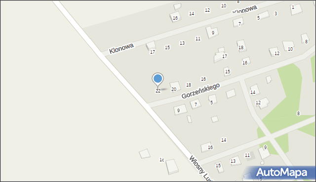 Żerków, Gorzeńskiego Zbigniewa, mjr., 22, mapa Żerków