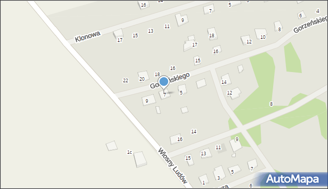 Żerków, Gorzeńskiego Zbigniewa, mjr., 7, mapa Żerków