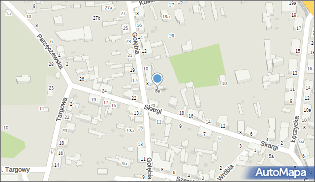 Zgierz, Gołębia, 8a, mapa Zgierz
