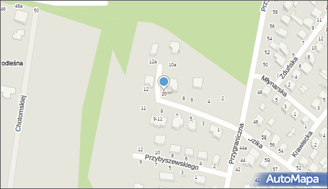 Zgierz, Gombrowicza Witolda, 10, mapa Zgierz