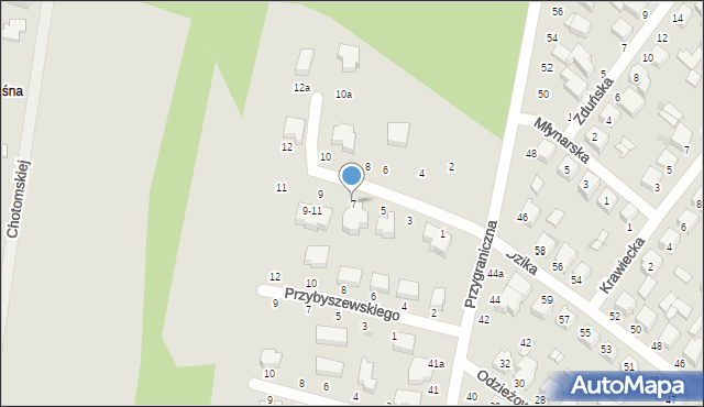 Zgierz, Gombrowicza Witolda, 7, mapa Zgierz