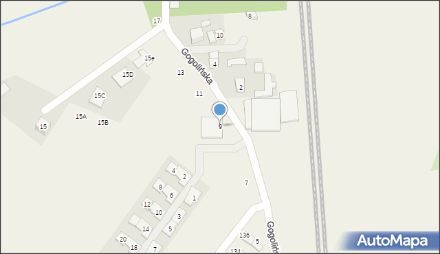 Zgorzała, Gogolińska, 9, mapa Zgorzała