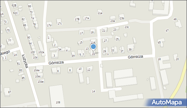 Zgorzelec, Górnicza, 11, mapa Zgorzelec