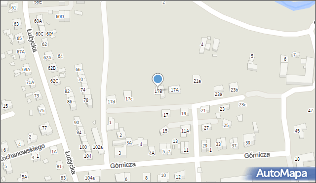 Zgorzelec, Górnicza, 17B, mapa Zgorzelec
