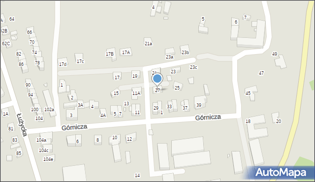 Zgorzelec, Górnicza, 27, mapa Zgorzelec