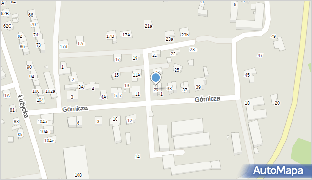 Zgorzelec, Górnicza, 29, mapa Zgorzelec